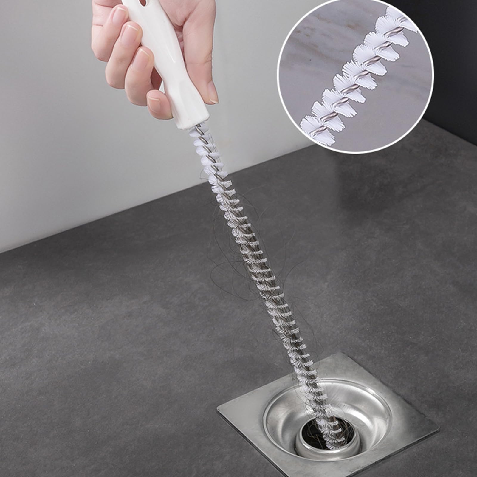 Filtre évier Et Lavabo - 2 Pièces - Forme Toile D'araignée Souple - Avec Ventouse - Anti-cheveux - Pour Salle De Bain Et Cuisine - Beige - 9