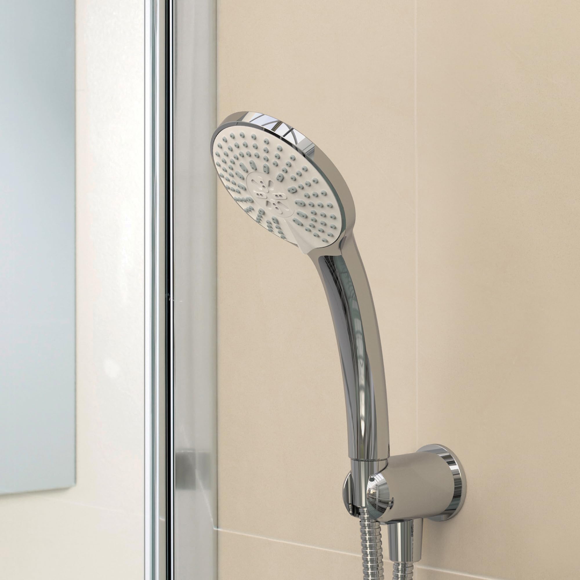 Ideal Standard Idealrain Doccia Multifunzione Soffione Doccia a Risparmio Idrico 3 Tipi Getto Cromato Ø 10 cm