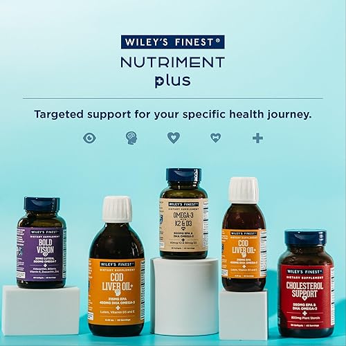 Miniatura 6 de Wiley's Finest Wild Alaskan Fish Oil Bold Vision - Suplemento de salud ocular de aceite de pescado con luteína, zeaxantina, arándano, omega-7,