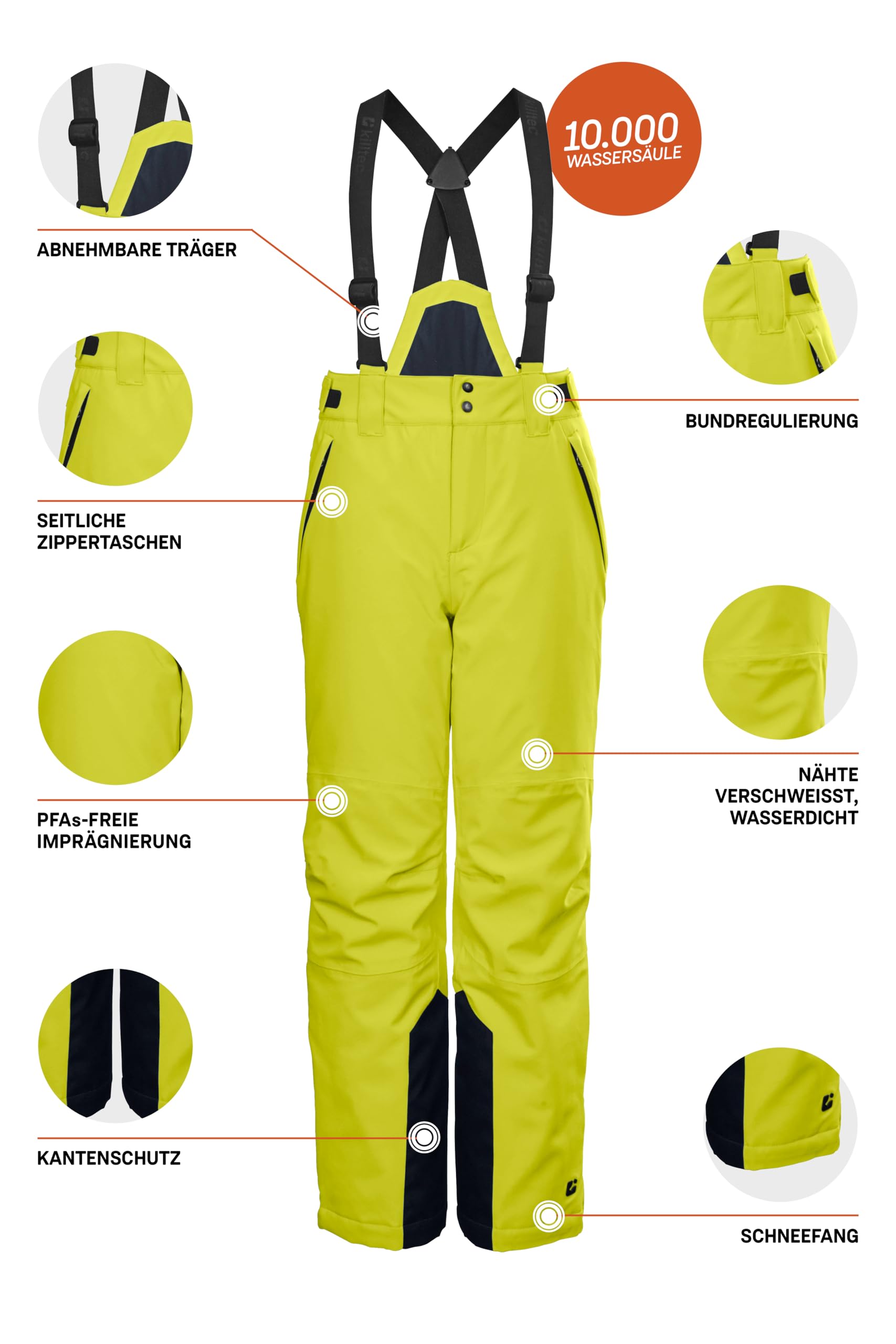 Killtec Jungen Latzhose KSW 79 BYS SKI PNTS