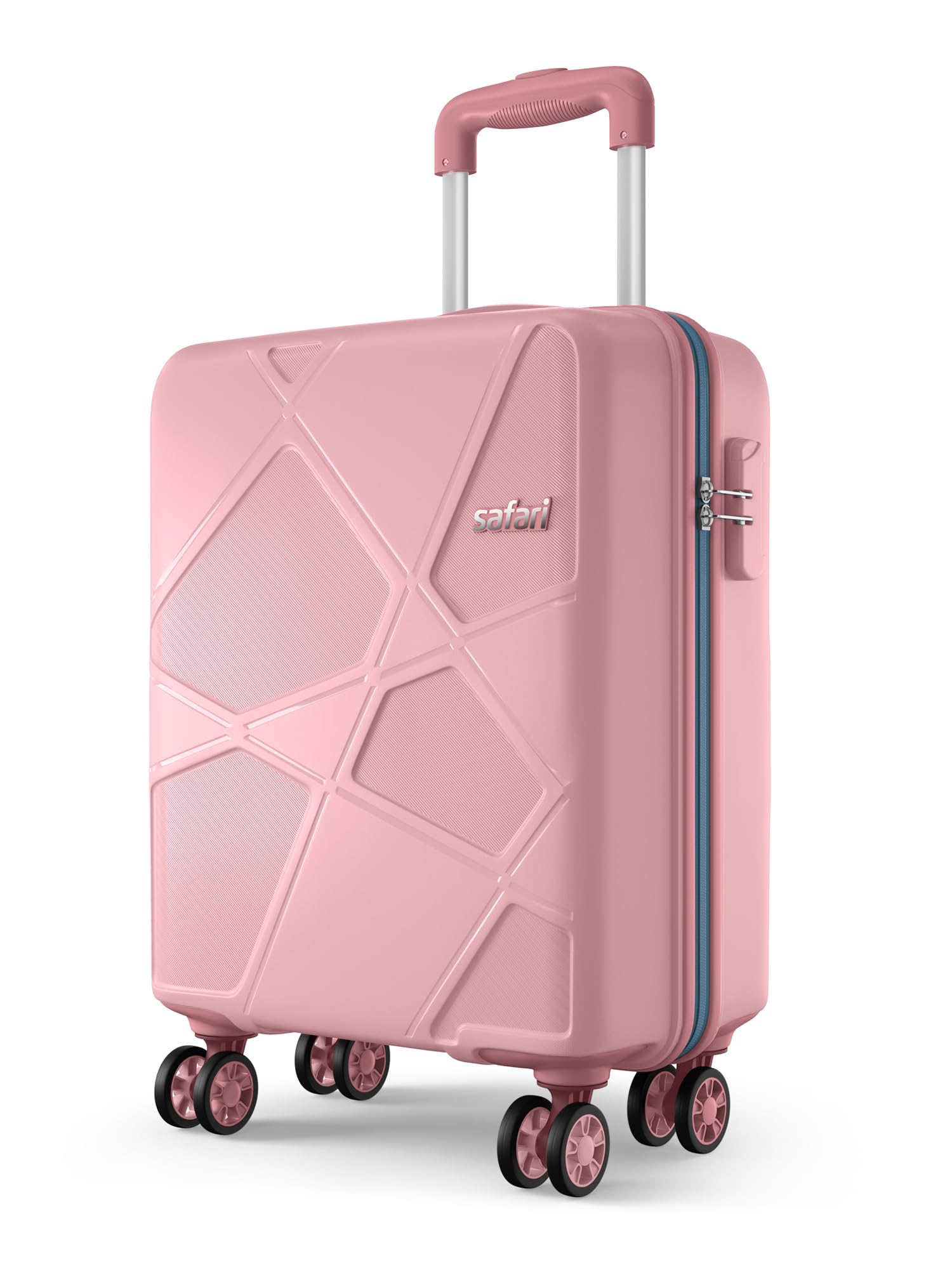 Safari Polypropylene Spinner Pentagon Pro 8 Wheels Set Of 3 (Cabin + Medium + Large) Trolley Bags, Hard Case, 360º Wheeling Luggage, Suitcase For Travel, Navy, 55, 65, 75 cm — Amazon image 22