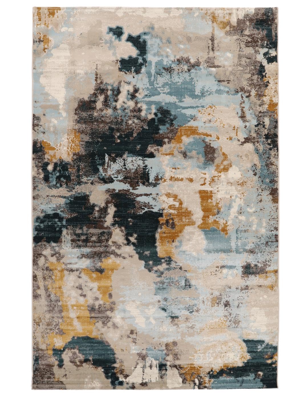 RugVista Arty Mind Alfombra, 200 x 300 cm, Beige/Oscuro Gris | Vintage, Rectangular, Pelo corto, Limpieza en seco, Oeko-Tex 100, Sala de estar, Comedor, Dormitorio
