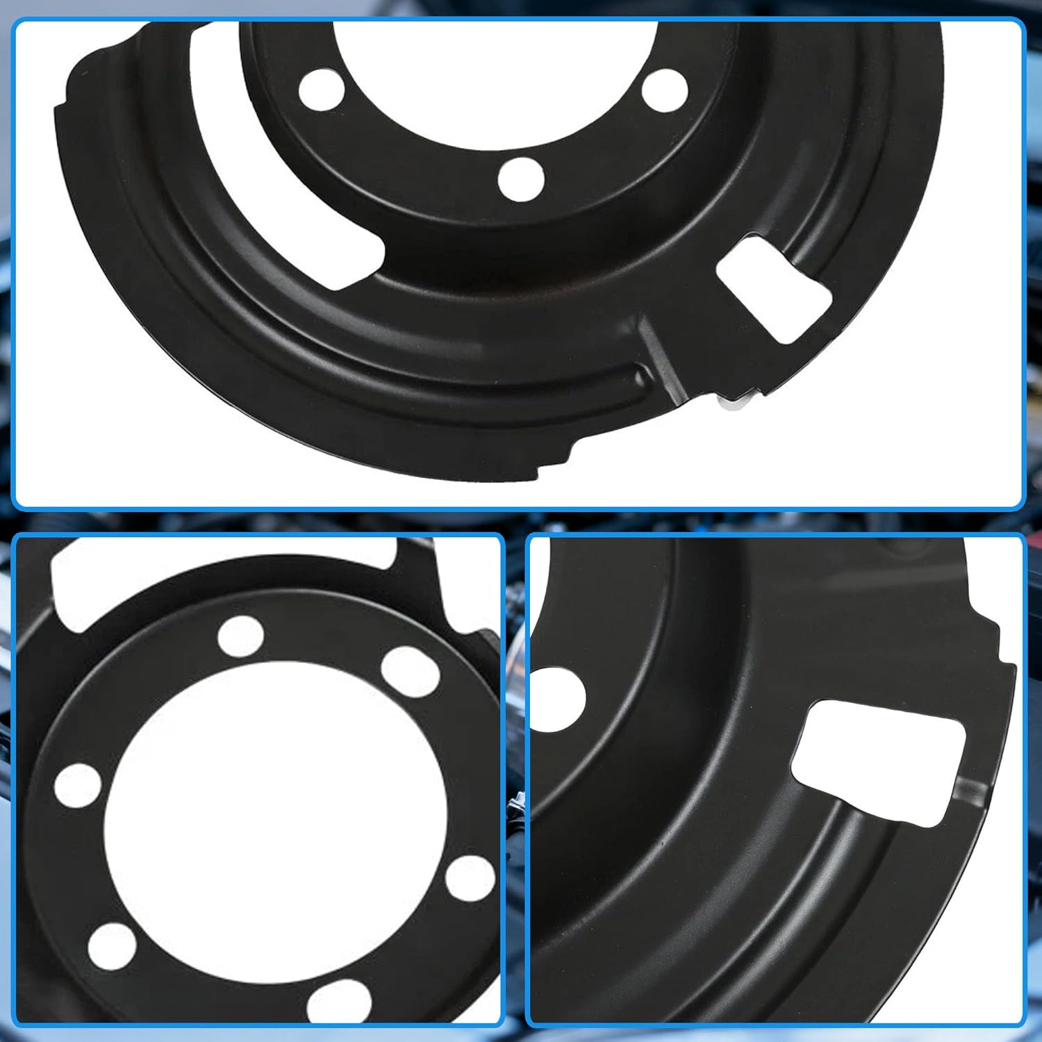 Front Left & Right Brake Dust Shield Set Compatible with Jeep Wrangler 1987-2006 Cherokee 1984-2001 Grand Cherokee 1993-1998 Comanche 1986-1992 Replaces 52005477, 52005476
