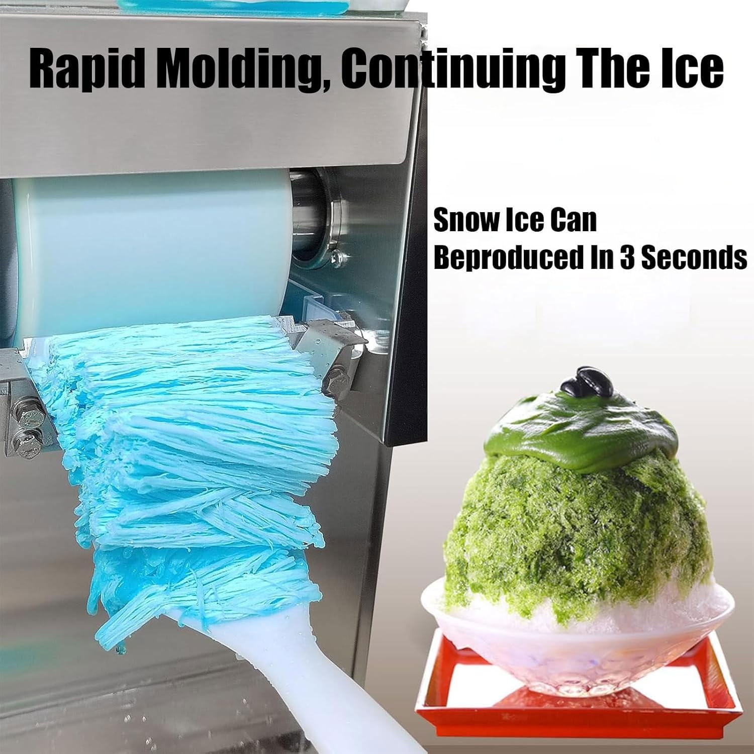 Amazon.co.jp: 1200W スノーフレーク製氷機、180KG/24H 速度調整可能な