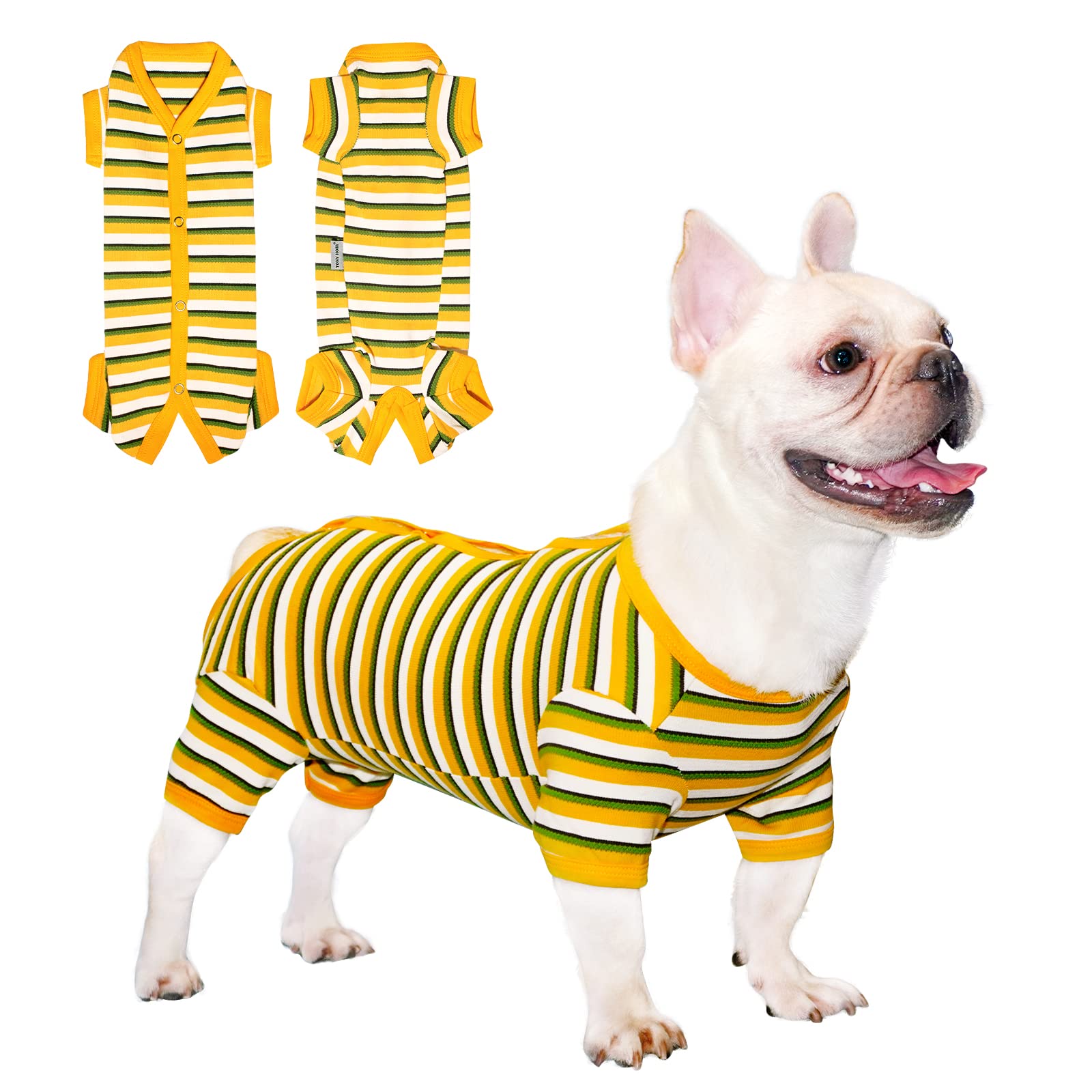 TONY HOBY Dog Pajamas, Dog Surgical Recovery Suit, Knitted Dog Shirt for Small Medium Dog (Yellow&Green, Girl, XL) (B0B6TN8RTQ) Amazon Price History, Amazon Price Tracker