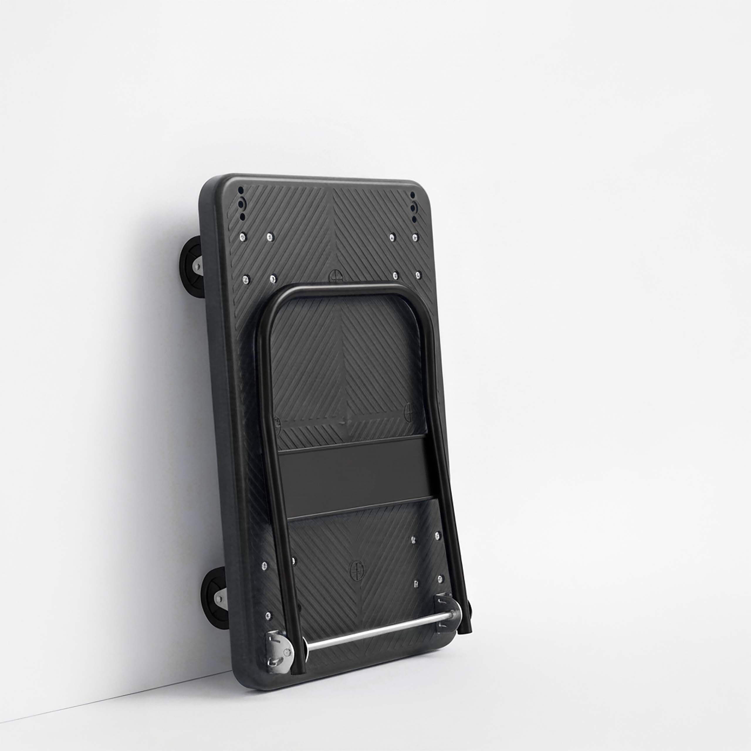 Relaxdays Carro de transporte hasta 300 kg, plegable, plataforma XL, negro | Asa, 2 ruedas giratorias