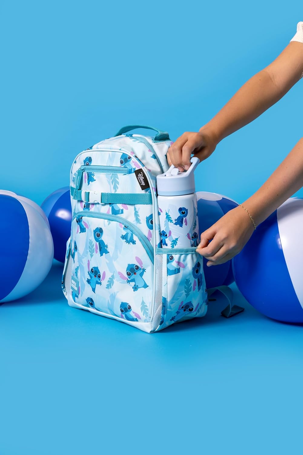 Simple Modern Large Disney Kids Backpack for School Girls and Boys | Elementary Backpack for Teen | Fletcher Collection | Kids - 16" tall | Tropical Stitch - Image 3