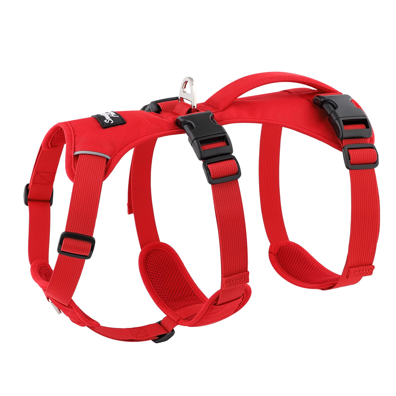 Snootiful Hound Lightweight Summer Harness for Sighthounds – Breathable, Escape Proof Dog Harness for Greyhounds, Whippets & Lurchers – No Pull, Comfortable Fit (Red, XXS)