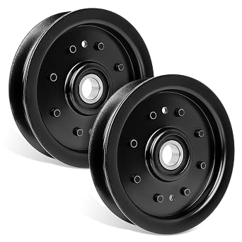 UP2WIN 1-603843 Idler Pulley 132-4718 Compatible with Toro ZX5400 Z5200 Titan ZX4800 TimeCutter, 116-3626 Flat Idler Pulley Compatible with Ex Mark Lazer Z HP Mowers, Replace 132-7543 34-302, 2 Pack