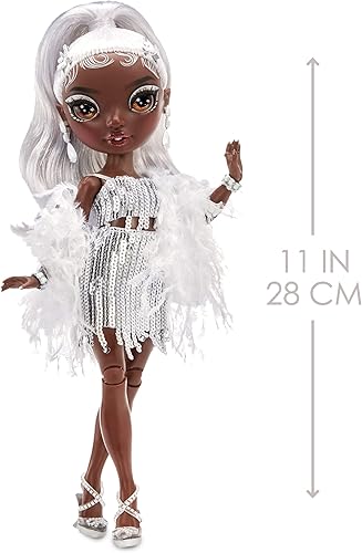 Miniatura 3 de Rainbow High Rainbow Vision Rainbow Divas - Muñeca de moda Ayesha Sterling (plateado) con 2 trajes de diseñador para mezclar y combinar + juego de