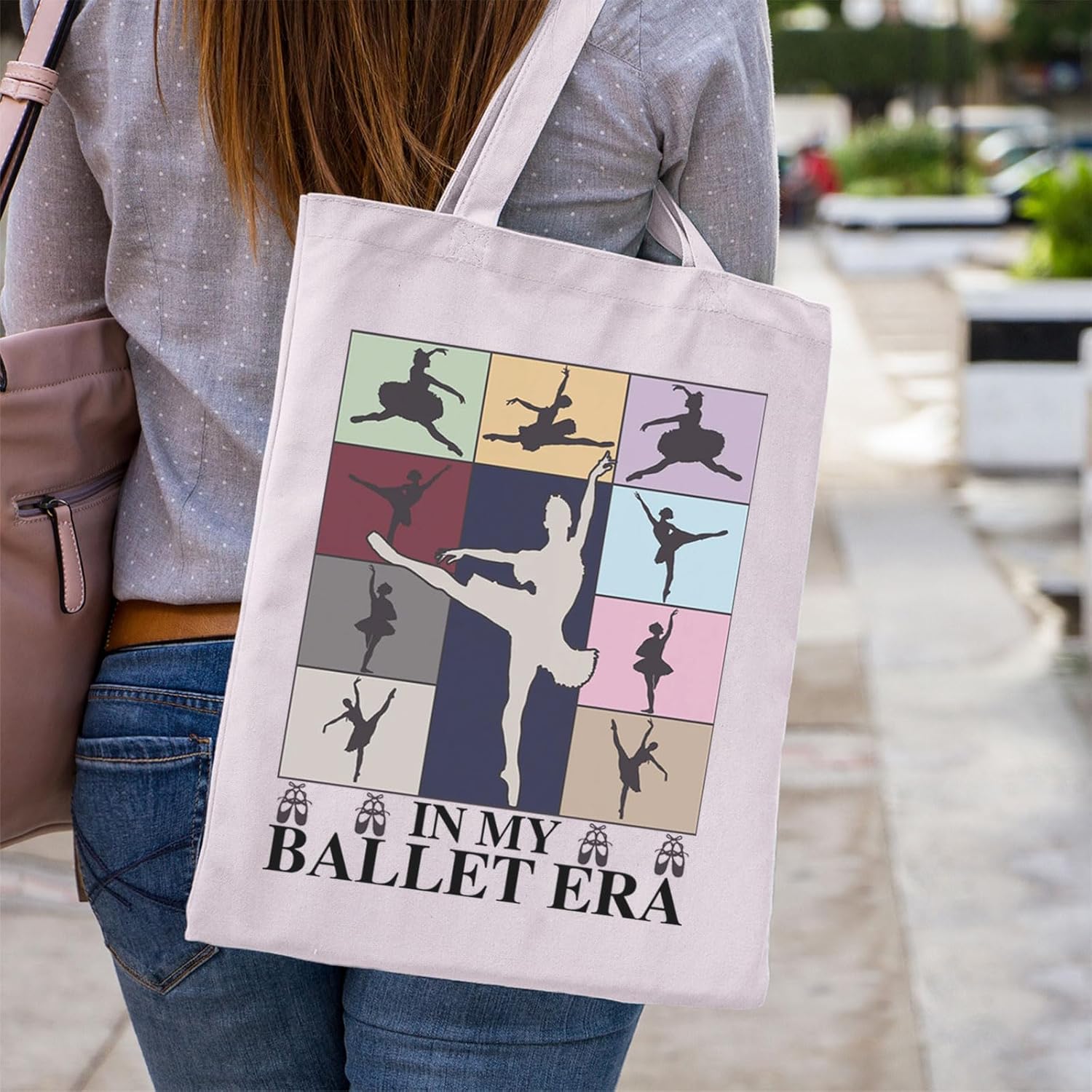 WCGXKO Dancing Lover Gift In My Ballet Era Tote Bag Ballerina Gift Dance Team Merch - Image 5