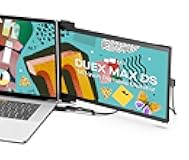 New Mobile Pixels Duex Max DS 14.1'' FHD Portable Monitor, USB Type-C/HDMI Plug and Play 1080p Laptop Monitor Extender, Portable Screen for 14'' to 17 '' Laptops, Mac/Windows/Android/Switch Compatible