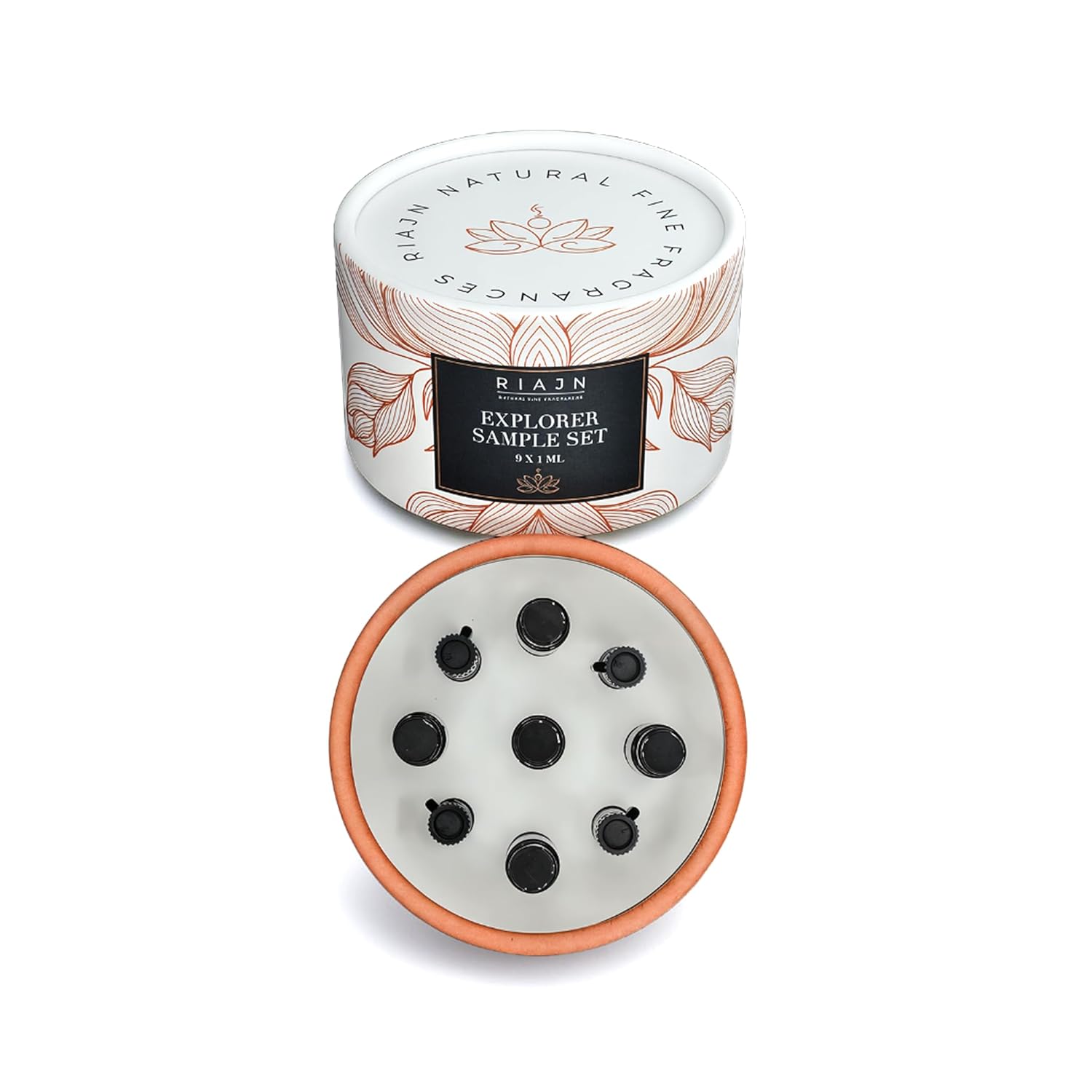 Explorer Sample Set | 9-Piece Perfume Gift Set | Discovery Kit with Eau de Parfum, Body Oils, & Home Fragrances | Try Before You Buy | Holiday Gift Set | Non-Irritating | Long-Lasting Scents