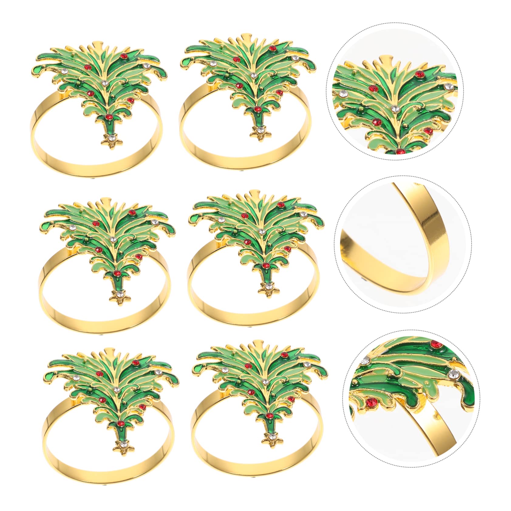 2sets Legierung Weihnachten Party Serviettenhalter Weihnachten Baum Servietten Clips Abendessen Tisch Dekorationen 12 Stücke * 2