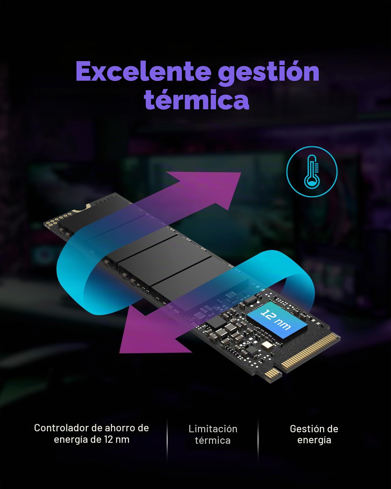 Acer Predator GM7 4TB Disco SSD 7400MB/S NVMe PCIe 4.0 M.2 Gen4