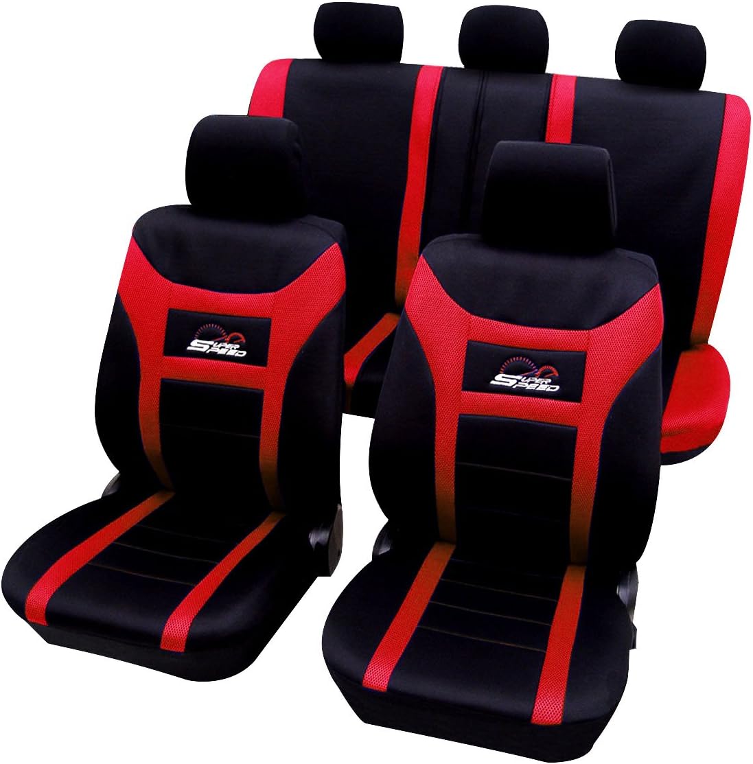 2 Housses Siège Auto Universelles ESituro - Noir, Protection Anti-Salissure, Compatible Airbag