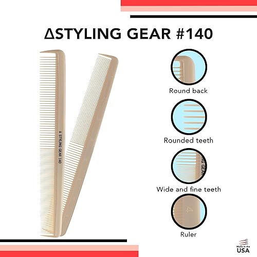 Miniatura 7 de #140 Peines de peluquero XL Peine de pelo Peines de separación Peines de pelo Trenzado Peine de dientes anchos Peine de barba Peine de corte de pelo