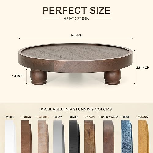 Vista 31 de EOSAHR Elevadores de madera modernos para exhibición: soporte de pedestal de granja para decoración de encimeras del hogar, cocina y baño, elegante