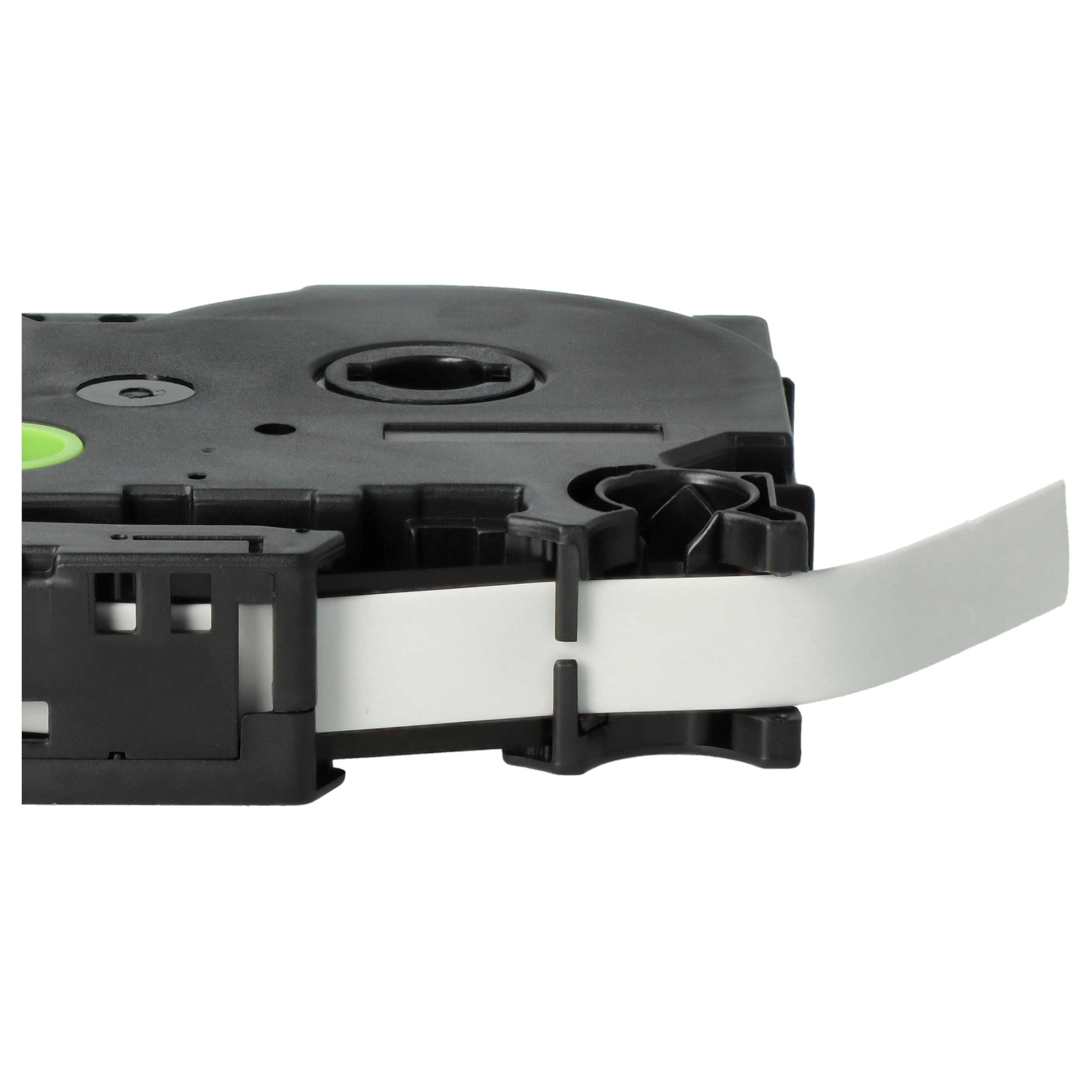 vhbw 5x taśmy kompatybilne z drukarką etykiet Brother P-Touch PT-E550 czarno-białe, kaseta z tuleją termokurczliwą, 8,8 mm