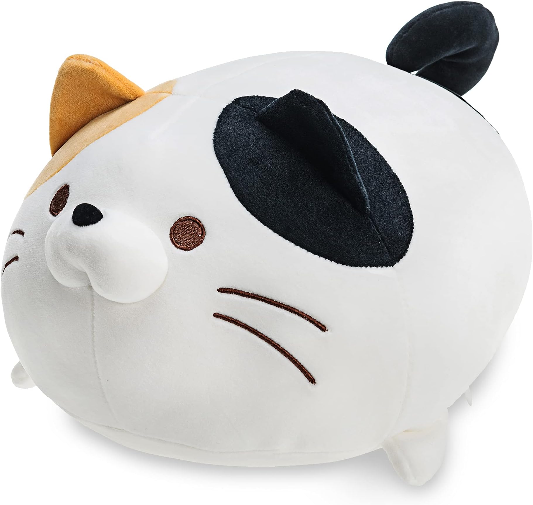 Onsoyours Super Soft Cat Plush Toy, Fluffy Chubby Kitty Stuffed Animal, Adorable Plush Cat Pillow for Kids or Home Decor (White, 19'')