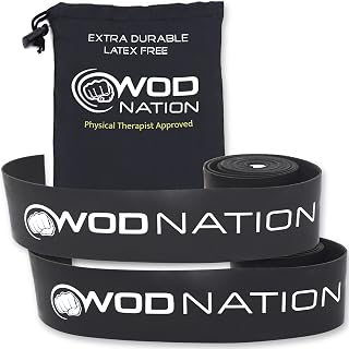 WOD Nation Muscle Floss Bands Recovery Band for Tack and Flossing Sore Muscles and Increasing Mobility : Stretch Band Includes Carrying Case