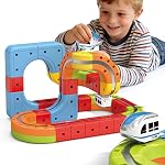 3D Jeu de train électrique Infinity Track pour les enfants 3+, 32P Magic Rail Block Trail Fusion Train, Jeu de construction Défaillance de la gravité 3D Mises en page intégrées & Voiture motorisée, STEM Cadeau d'apprentissage