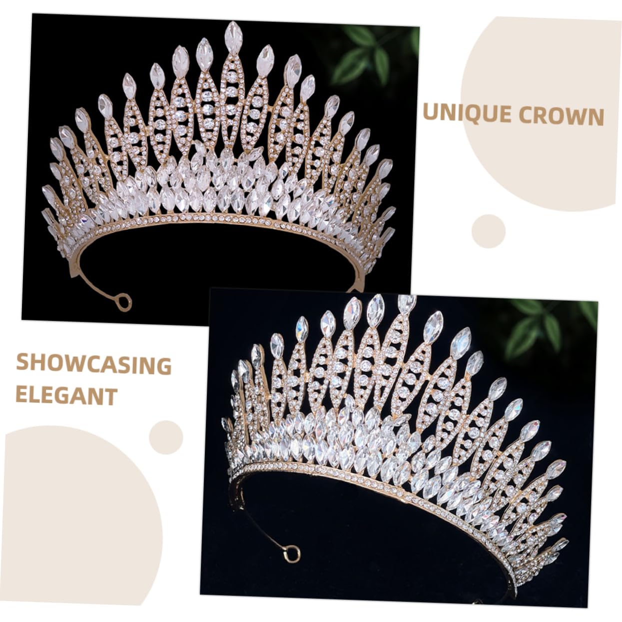 Diadema Corona de Aleación de Zinc Blanco para Novia