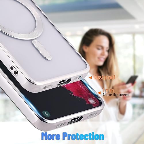 Miniatura 6 de Funda magnética para iPhone XiPhone Xs, borde galvanizado, parte trasera transparente, funda protectora delgada con protección de cámara, compatible