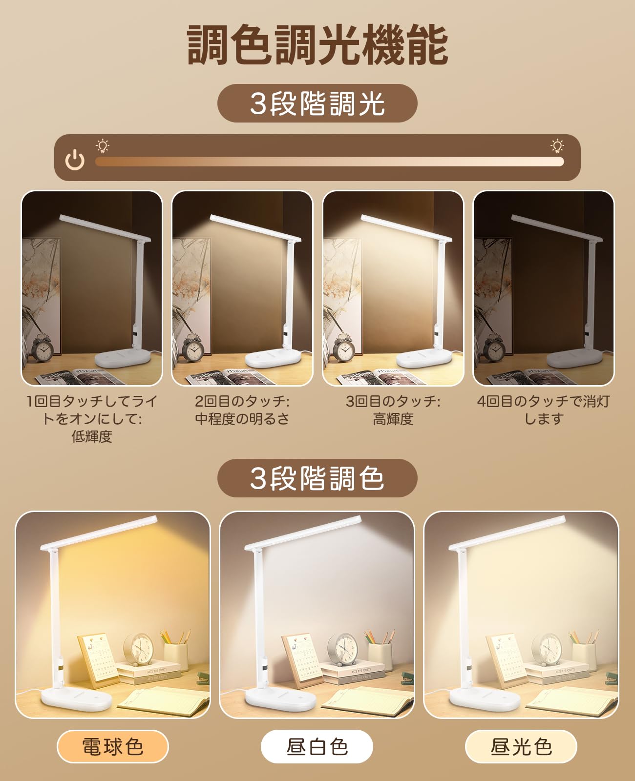Amazon.co.jp: デスクライト 電気スタンド 目に優しい 読書灯 多角度