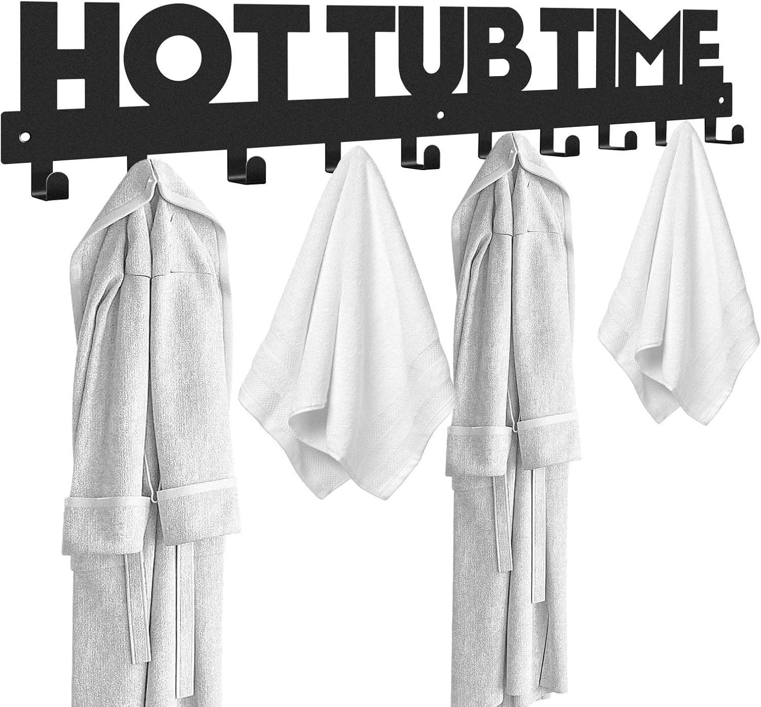 Kuhome 32" Large Size Outdoor Towel Rack for Hot Tub Wall