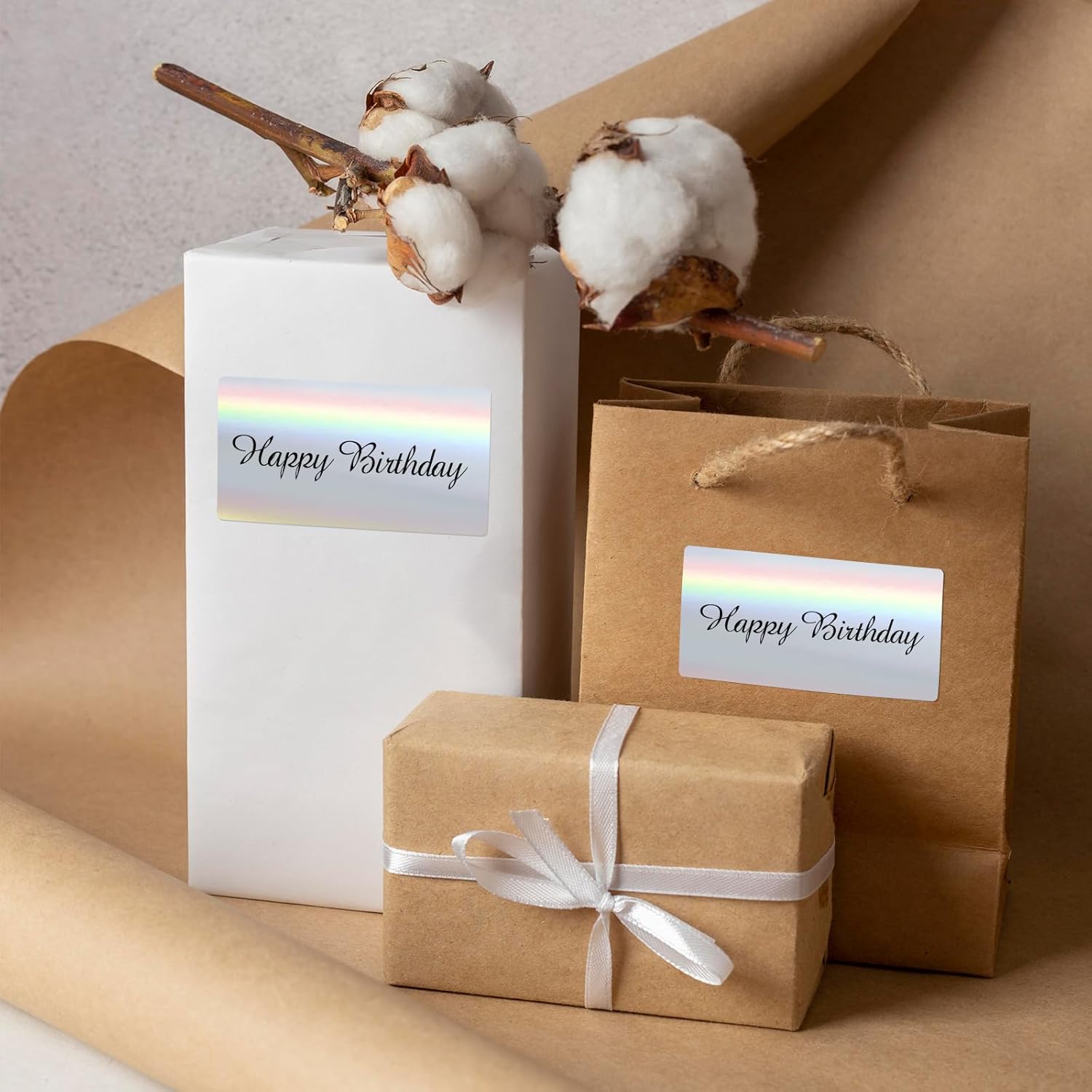 2" x 4" Holographic Thermal Label Stickers,Printable Rainbow Glitter Thermal Printer Sticker Labels for Gift Wrapping, Self-Adhesive Name Price Tag DIY Custom Logo Design (250 pcs) - Image 5