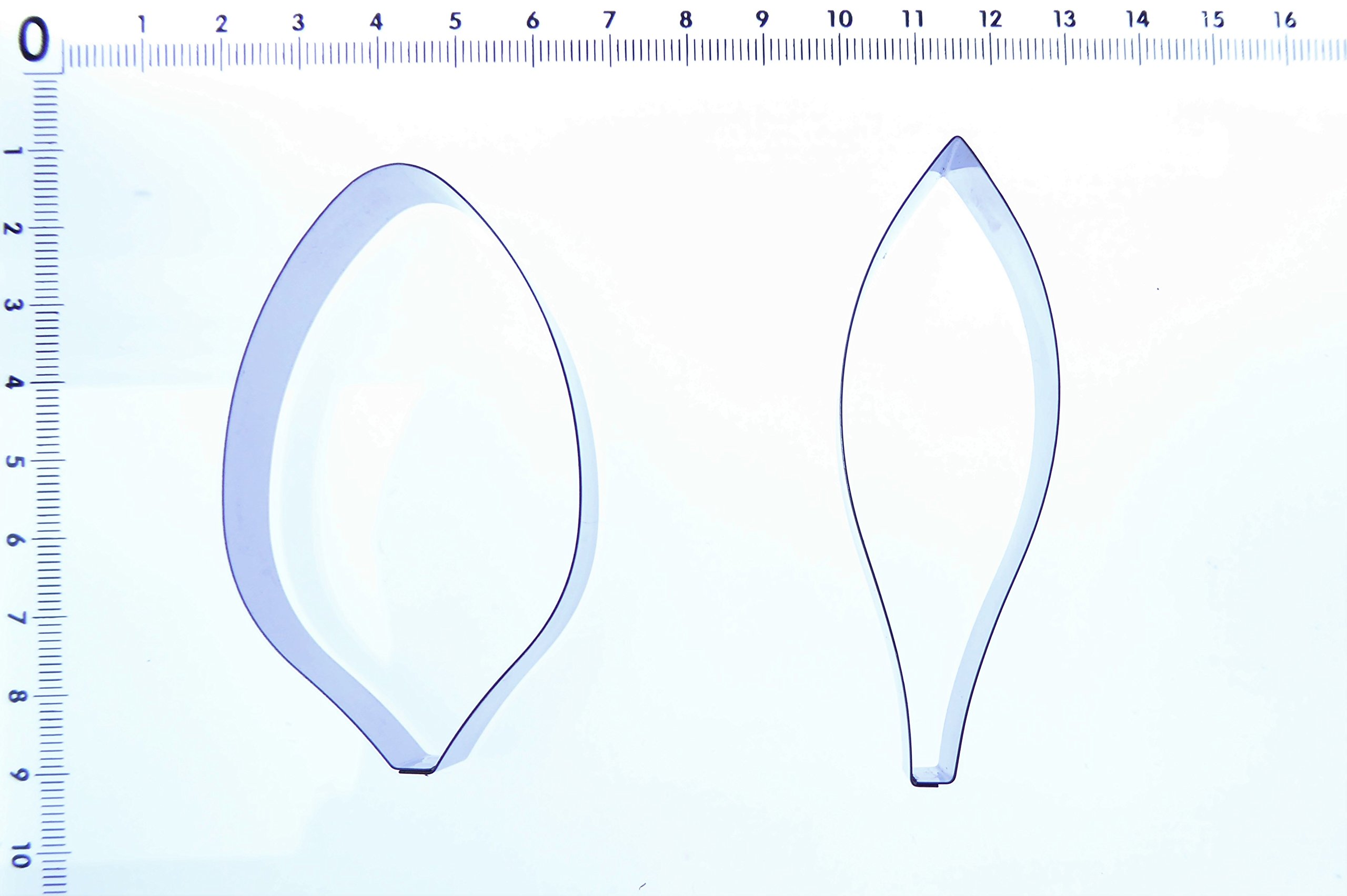 Lily Petal Stainless Steel Cutters, Set of 2 Cutters 71x41mm and 76x27mm, Valley Cutter Company, Sugarcraft, Cake Decorating - Image 3