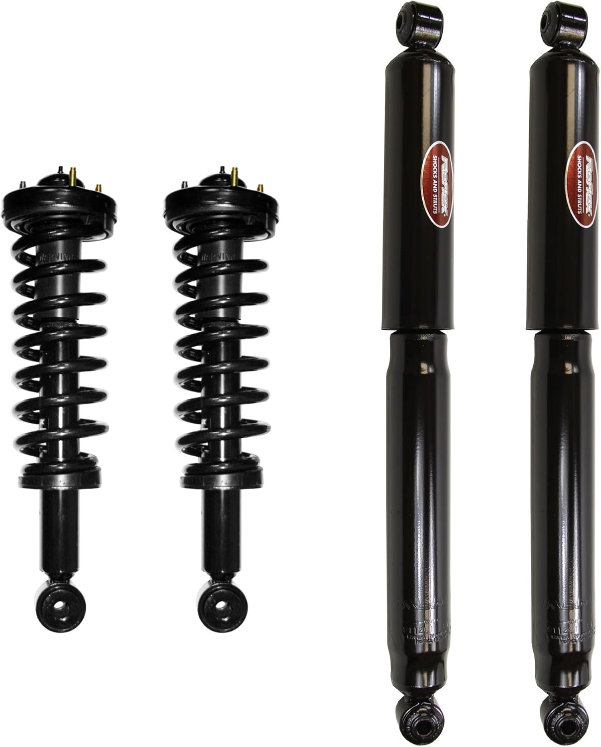 Monroe 1000068VK 4 pc Front and Rear Suspension Strut and Coil Spring Assembly Set for 2004-2008 Ford F-150 RWD, 2006-2008 Lincoln Mark LT RWD