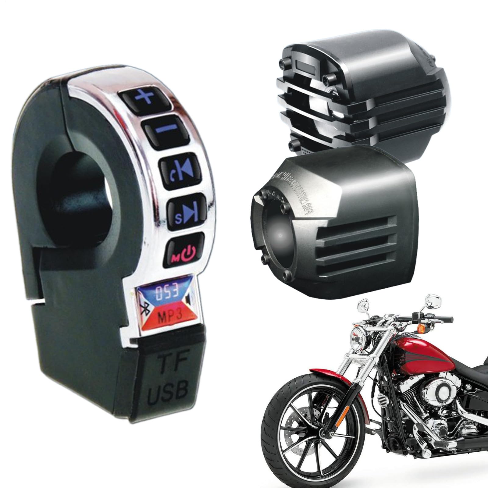 Altoparlanti per Moto Amplificatore Wireless Con Ricarica Telefono | Barra Audio Motocicletta Impermeabile Adatto Per Bicicletta, Scooter, Auto, Biking, Ciclismo, Uso Automobilistico E Adulti