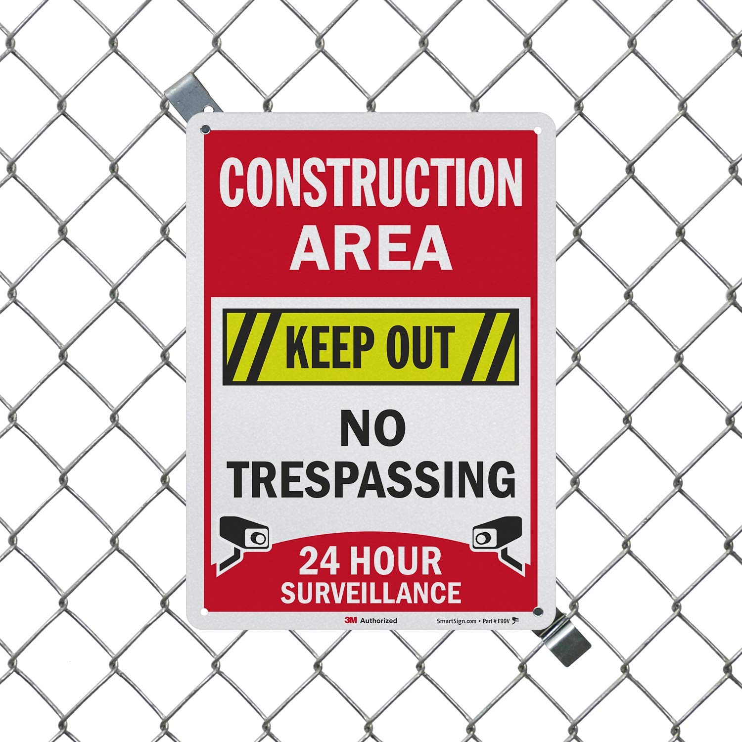 Amazon.com: SmartSign “Construction Area - Keep Out, No 