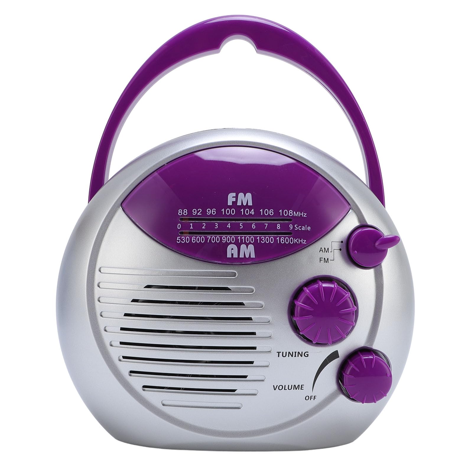 Water Proof Portable Shower Radio Hanging Bathroom AM FM Battery Powered for Kitchen Outdoor