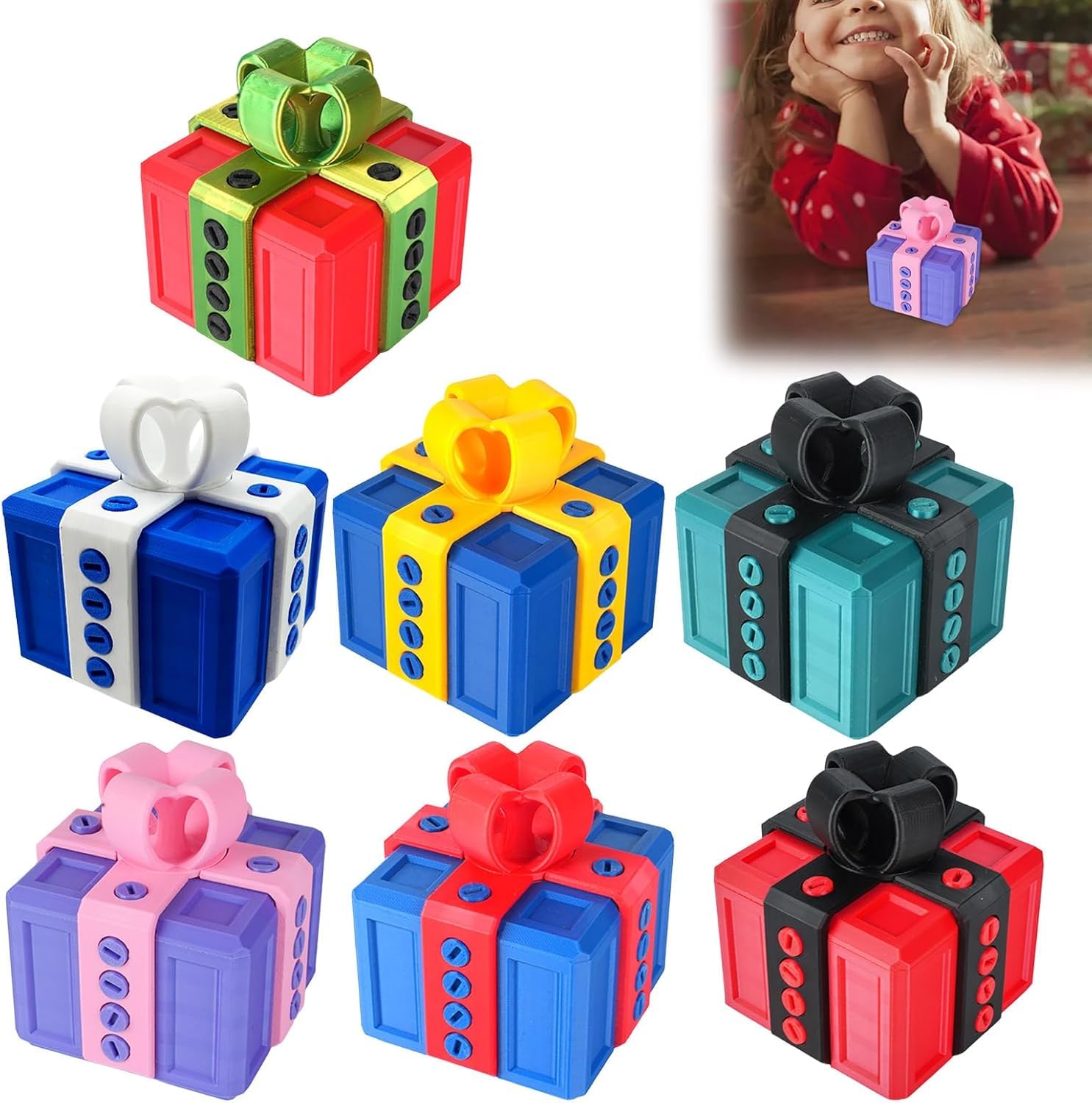 The Annoying Present with Finger, Hilarious Gag Prank Boxes Surprise Gift Box with Screws for Adults, 3D Printed Funny For Birthday Christmas (2 Pcs-random Color) — image 1