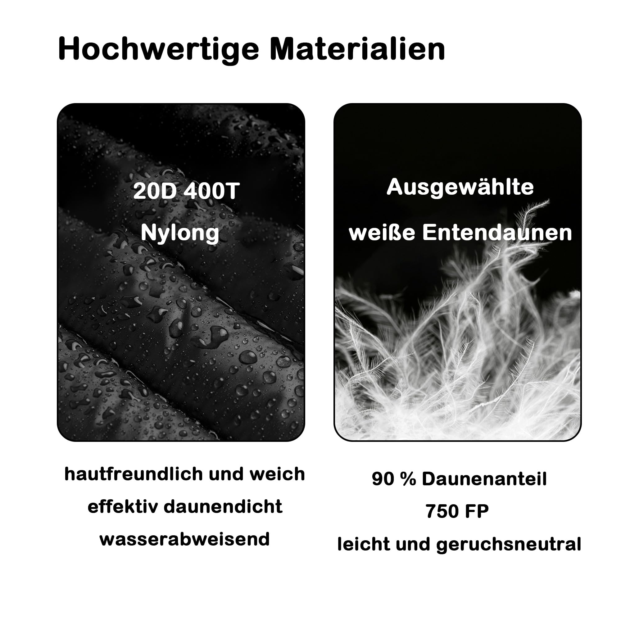 Naturehike Ultraleichte Daunenhose, Gefüllt 90% 750 FPweißer Entenflaum, Geruchs- und fremdstofffrei,Wasserdicht und Winddicht Schneehose, Thermohose Winter für Camping, Bergsteigen