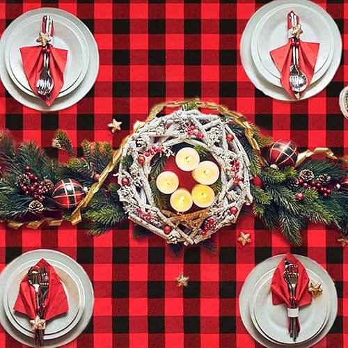 Miniatura 2 de Manteles de Navidad, mantel a cuadros de granja, mantel a cuadros para Navidad, día de Acción de Gracias, Halloween, decoración de fiesta de
