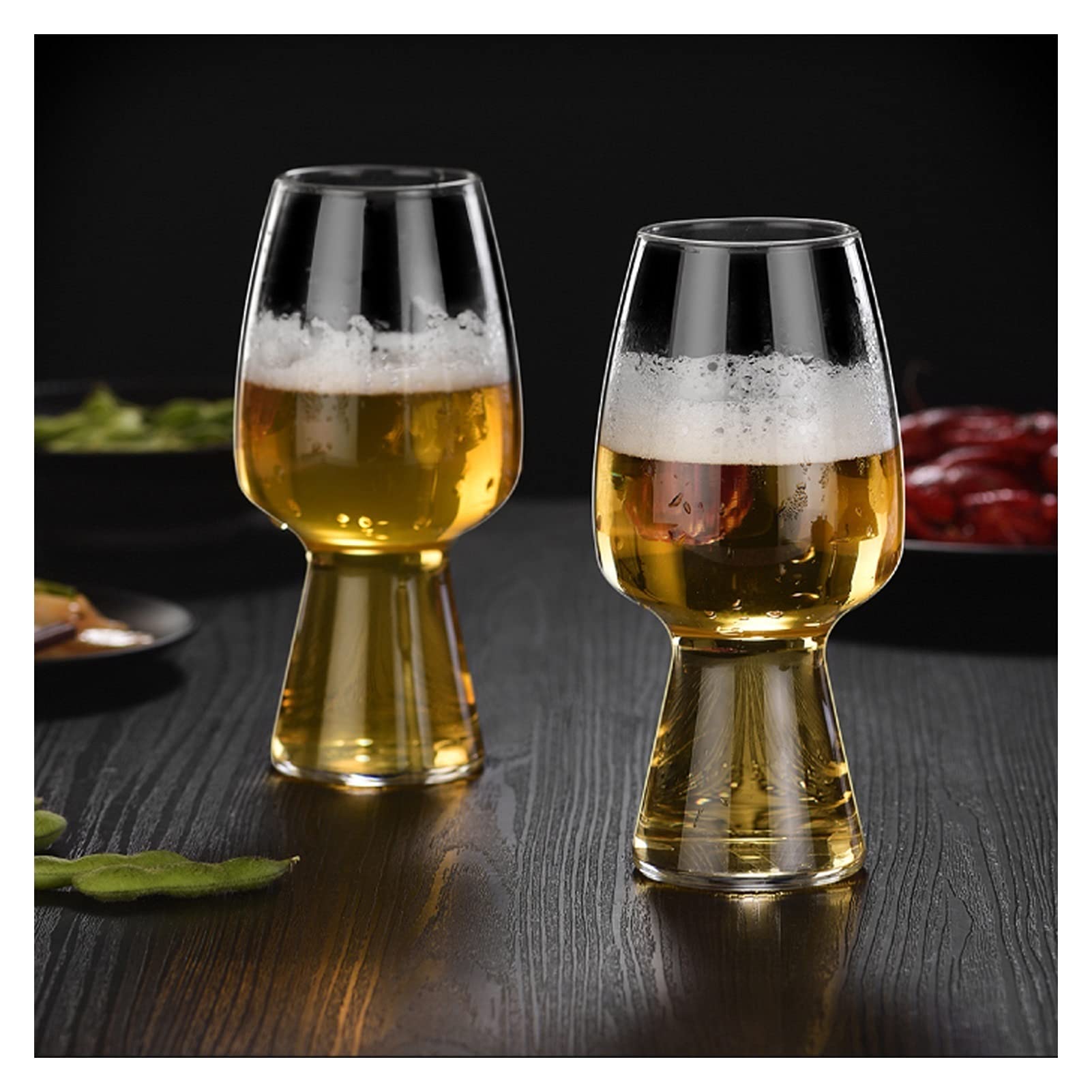 Juego de 4 vasos de cerveza, vasos de pinta, jarra de cerveza, jarra de vidrio de gran capacidad, 550 ml, la taza de cerveza ideal para festivales, barbacoas y partidos de fútbol, jarra de cervez