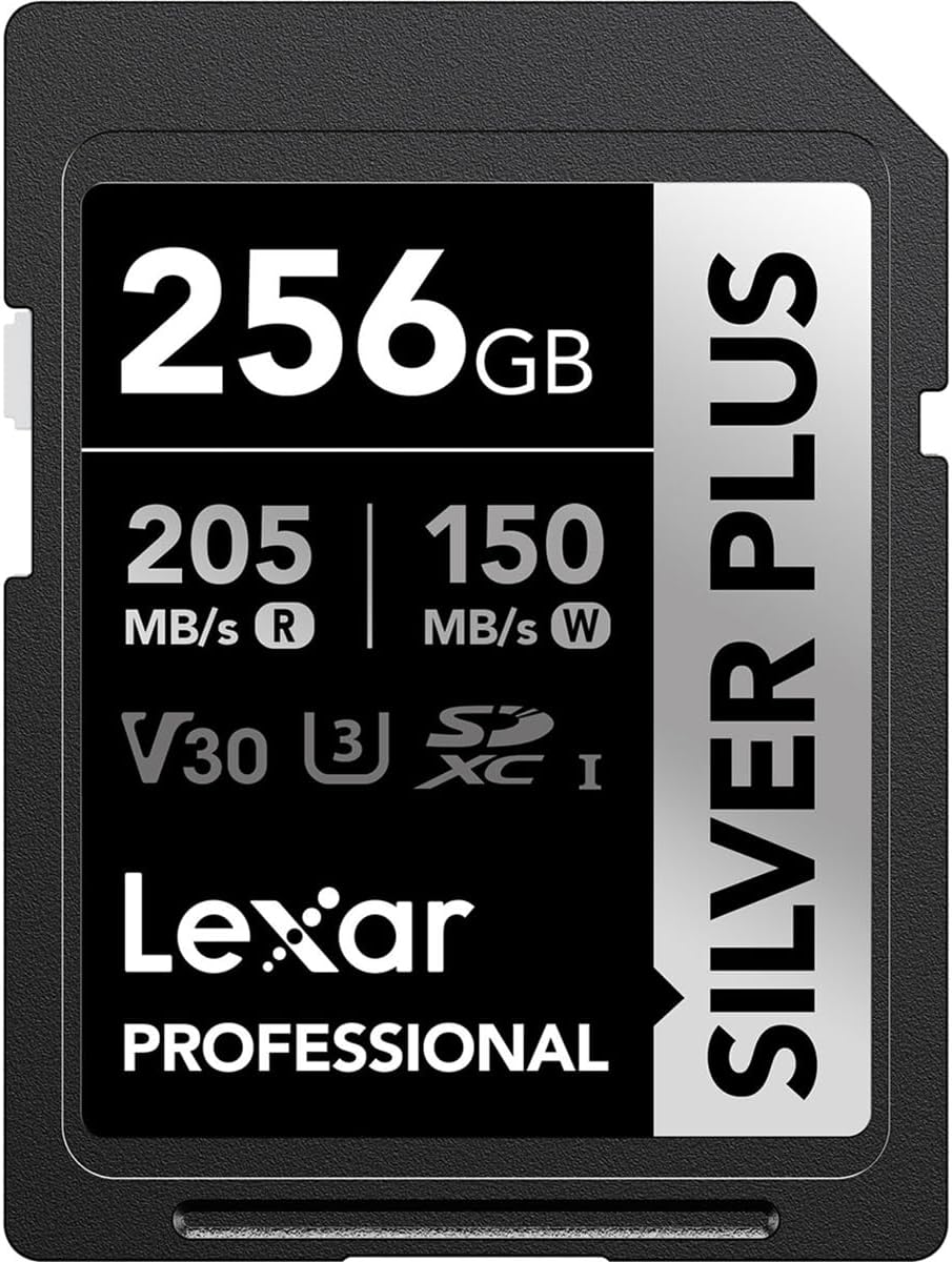 Lexar Professional Silver Plus SDXC UHS-I Card 256GB Memory Card