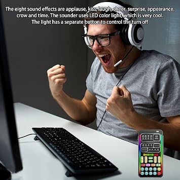 Voice Changer - Small voice regulator, vocal modifier device | compact sound changer card, microphone audio editor with 8 effects, ideal for phone fun, online games, computer sound control scenarios