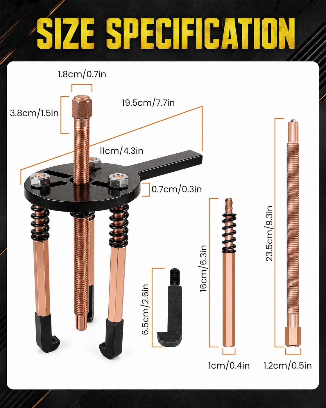36 en 1 Juego Extractor de Rodamientos, Separador de Rodamientos Internos | Extractor de Rodamientos Ciegos con Separador de Rodamiento para Reparación de Coches, Motos e Industria, con Vaso de 17 mm
