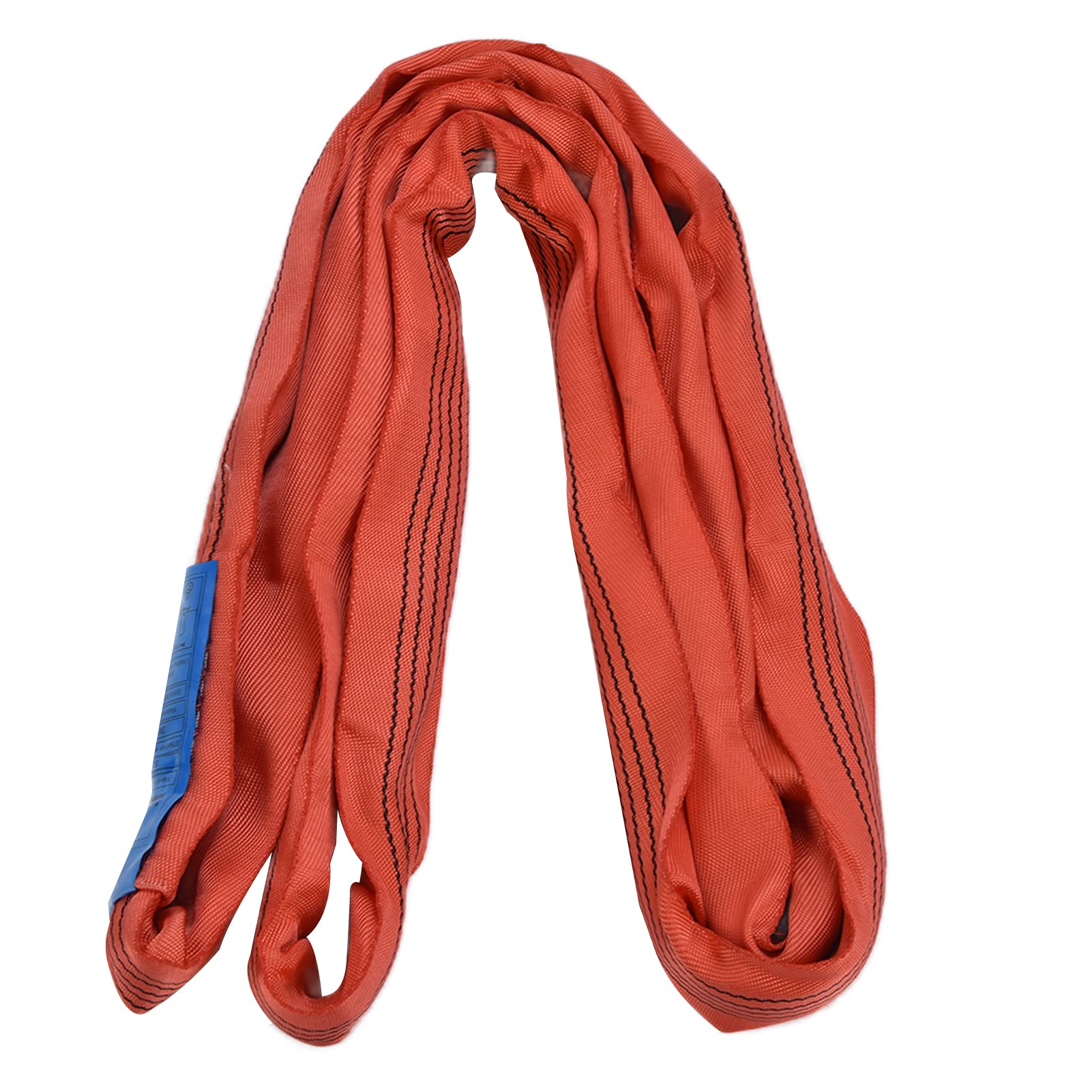 Pissente Runde Hebeschlinge, PES-Endlos-Webschlinge, 5T, 75 Mm, Rot, Einteilig Geformt, säure- und Alkalibeständig, Breite Lastunterstützung für Kran, Hafen, Schiffsmaschinentransport (Lärm (19,68