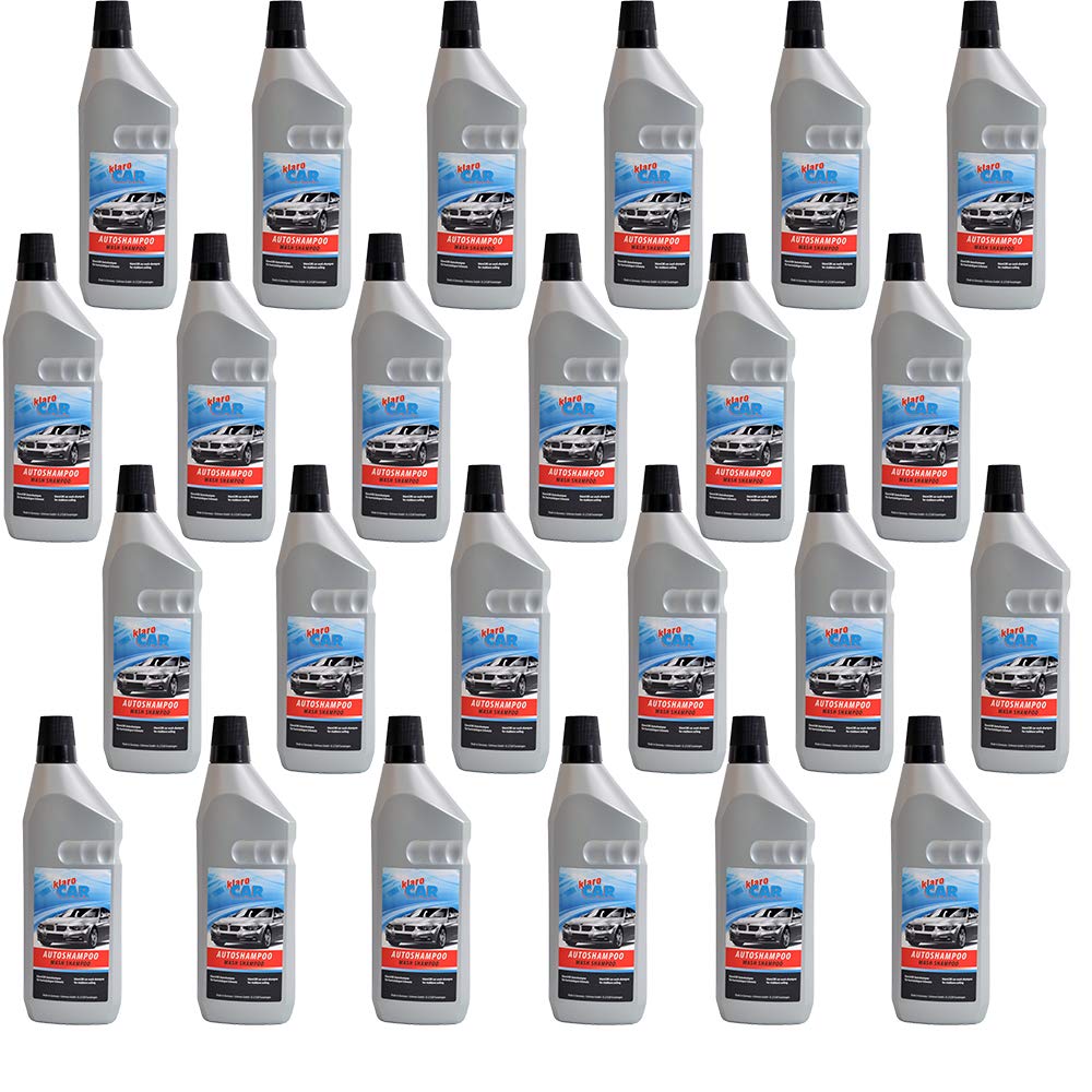 24x Autoshampoo mit Wachs im Set Waschshampoo 1000ml pro Flasche für Autos und Lacke Lackschonender Wachsschutz