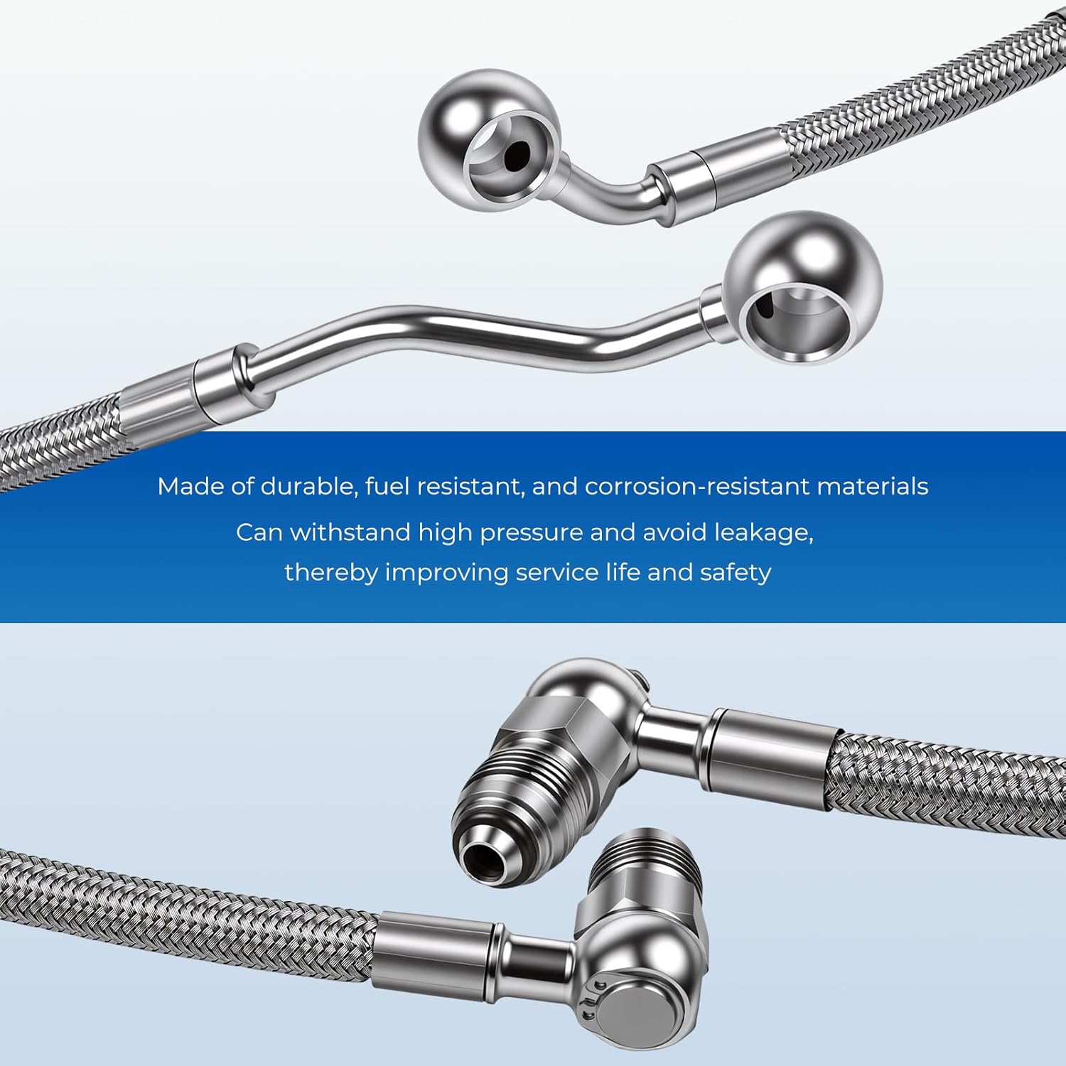 Fuel Injection Lines Compatible with Harley Davidson Road Glide Road King Tour Glide Electra Glide 1995-1999 Replace HDFL005 HDFL-005