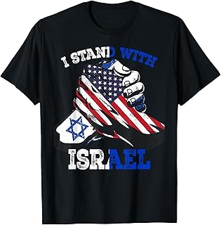 Support I Stand With Israel Jewish Heritage Israeli Flag T-Shirt