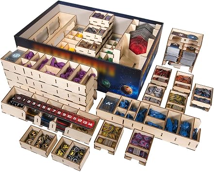 The Broken Token Wooden Game Organizer Compatible with Twilight Imperium 4th Edition 17 Faction Trays