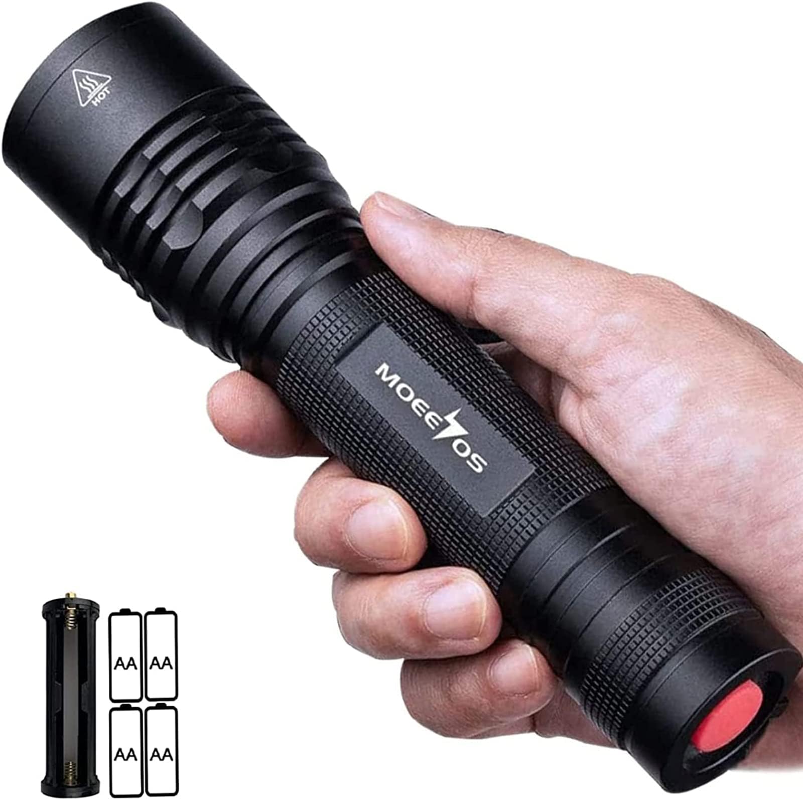Torch LED Torches, Torch aa Batteries Led Super Bright One-Click Shutdown 5 Modes Torches Battery Powered Torch 4xAA Battery Powered Waterproof Hande Flashlight [Energy Class A]