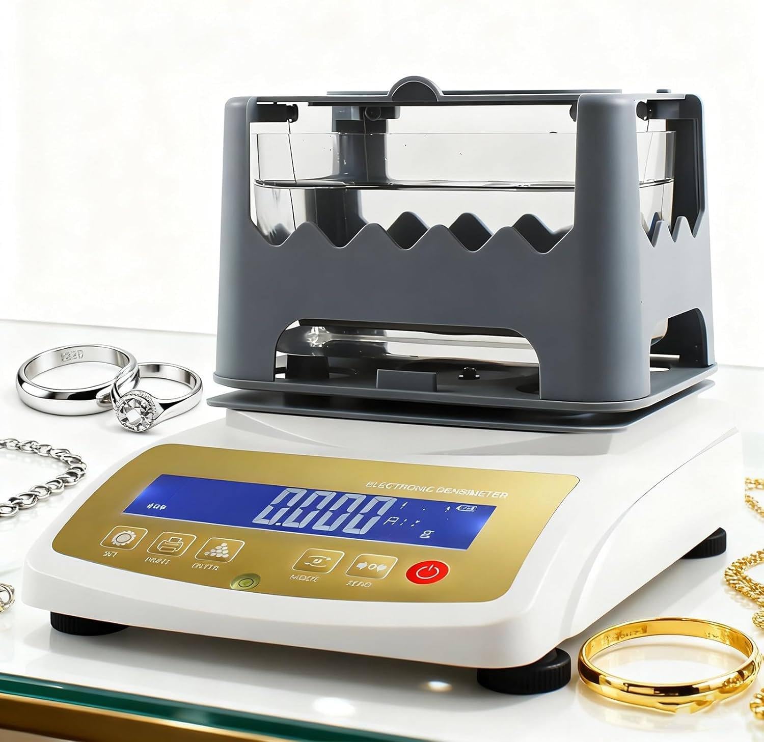 Comprehensive Precious Metal Testing Kit, Gold Silver Palladium Purity Detector Ideal for Jewelry Appraisal, Pawn Transactions and Precious Metal Dealers NoPrinter-XF2203K